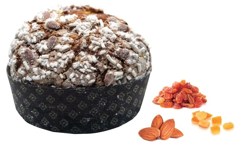 Panettone Mandorlato Casa Priolo con glassa e granella di zucchero